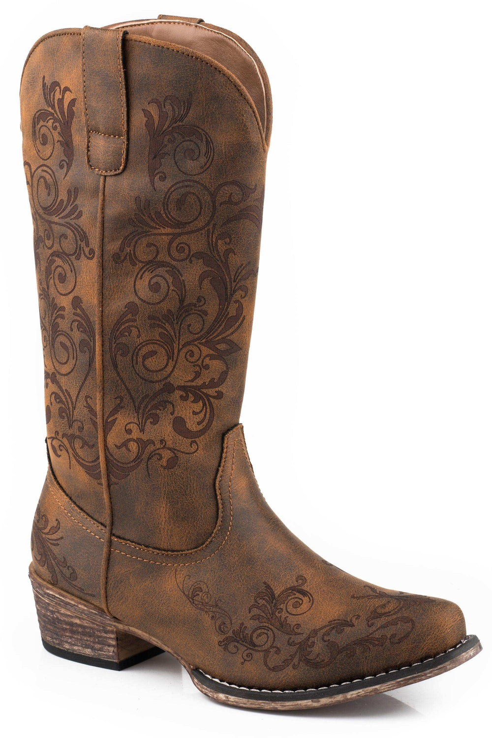 Roper Womens Vintage Cognac Faux Leather Fashion Boot - Roper - Flyclothing LLC