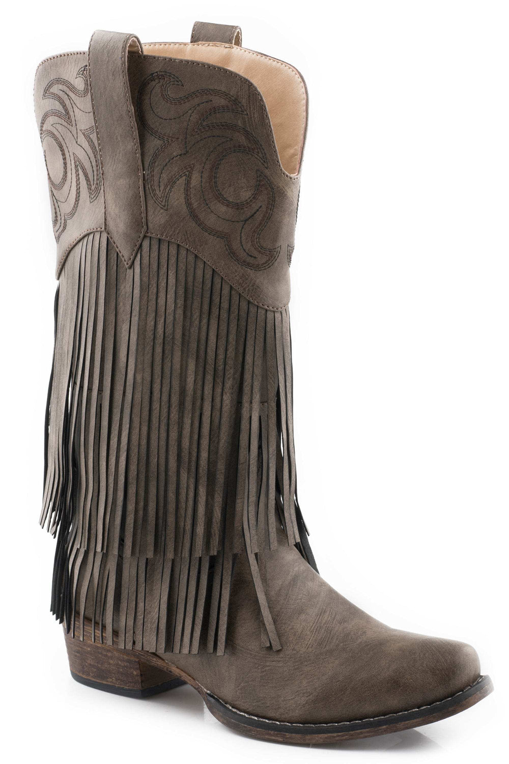 Roper Womens Brown Smooth Fringe Boot - Roper - Flyclothing LLC
