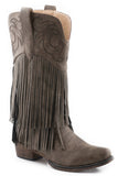 Roper Womens Brown Smooth Fringe Boot - Roper - Flyclothing LLC