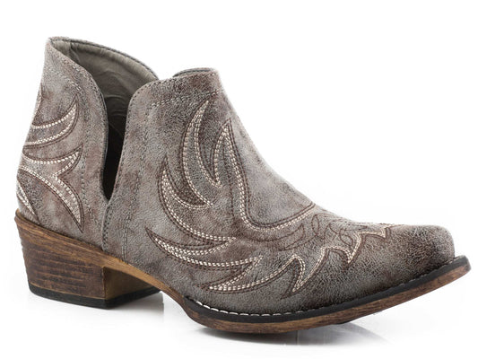 Roper Womens Snip Toe Grey Vintage Faux Leather - Roper - Flyclothing LLC
