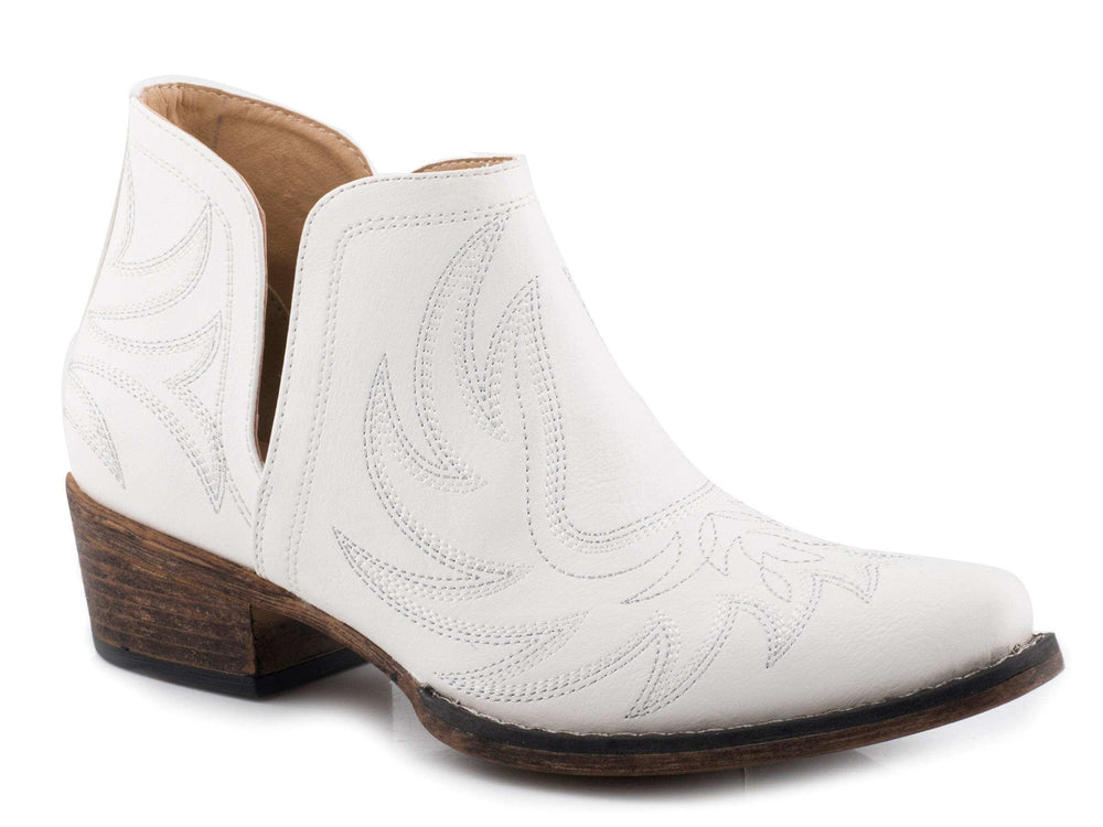 Roper Womens Snip Toe White Faux Leather - Roper - Flyclothing LLC
