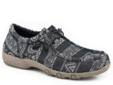 Roper Womens Black Aztec Canvas Chukka With Two Eyelets Elastic Laces - Roper - Flyclothing LLC