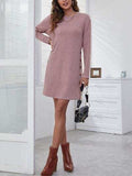 Decorative Button Round Neck Dress - Trendsi - Flyclothing LLC