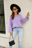 Drop Shoulder V-Neck Knit Pullover - Trendsi - Flyclothing LLC
