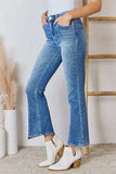 RISEN Full Size High Rise Ankle Flare Jeans - Trendsi - Flyclothing LLC