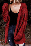 Open Front Dropped Shoulder Cardigan with Pockets - Trendsi - Flyclothing LLC