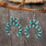 Artificial Turquoise Drop Earrings - Trendsi - Flyclothing LLC