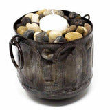 Hammered Metal Container with Round Handles - Croix des Bouquets - Croix des Bouquets - Flyclothing LLC