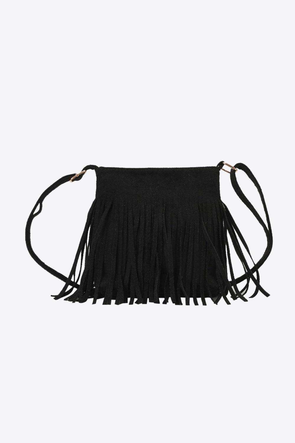 PU Leather Crossbody Bag with Fringe - Trendsi - Flyclothing LLC