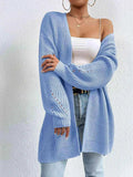 Open Front Dropped Shoulder Slit Cardigan - Trendsi - Flyclothing LLC