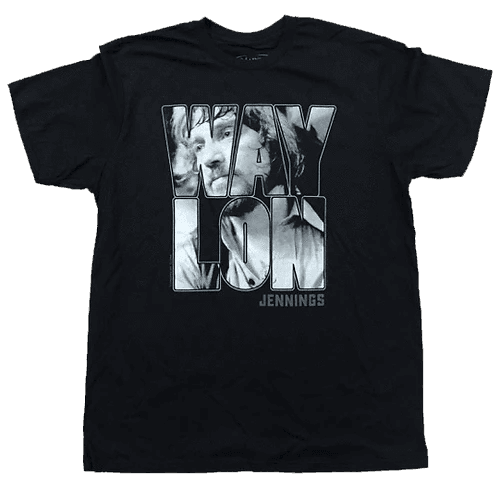 Waylon Jennings Portrait T-Shirt - Jim Marshall - Flyclothing LLC