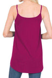 Full Size Spaghetti Strap V-Neck Flowy Tunic Cami - Trendsi - Flyclothing LLC