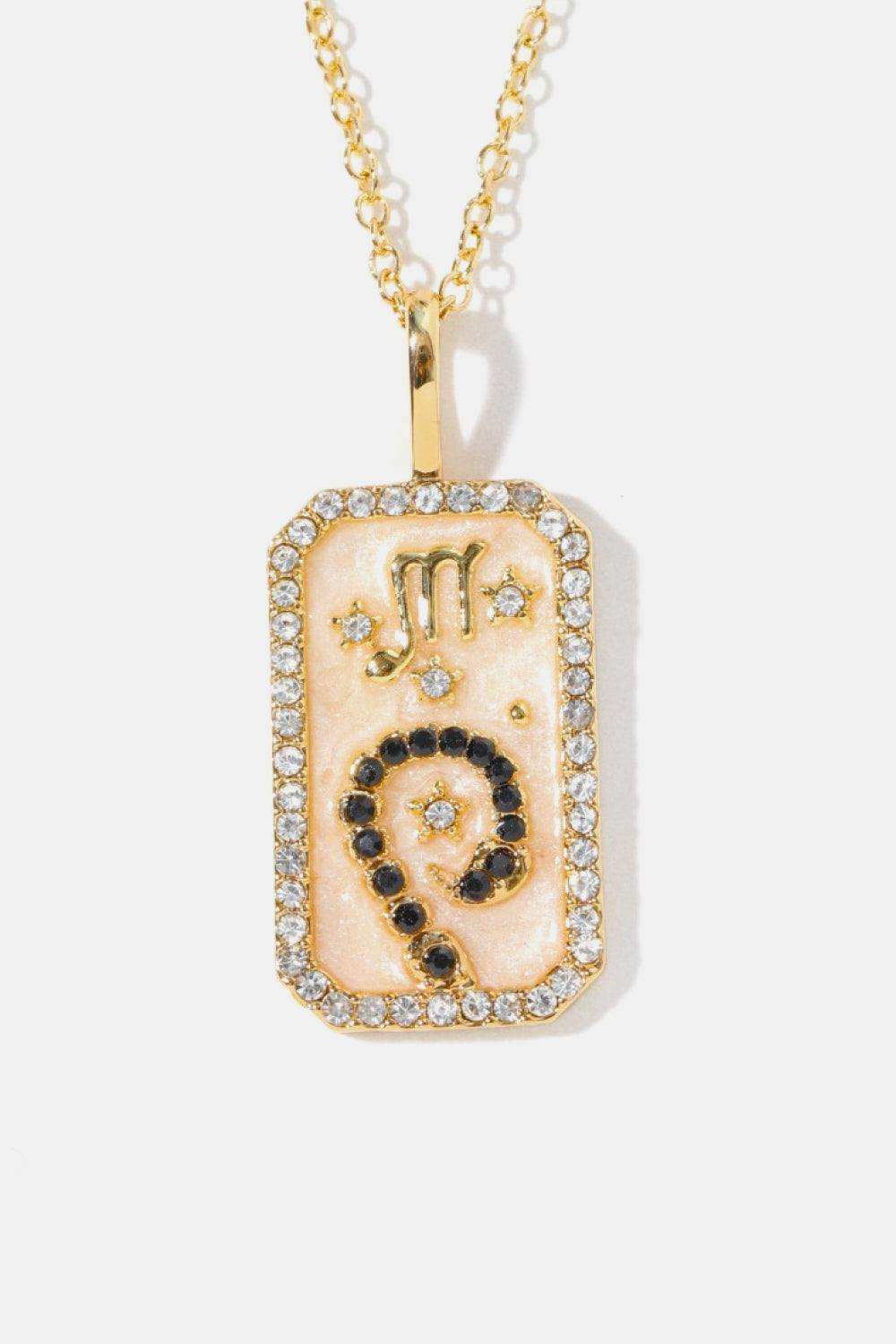 Rhinestone Constellation Pendant Copper Necklace - Trendsi - Flyclothing LLC