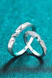 Moissanite Minimalist Rhodium-Plated Ring - Trendsi - Flyclothing LLC