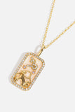 Rhinestone Constellation Pendant Copper Necklace - Trendsi - Flyclothing LLC
