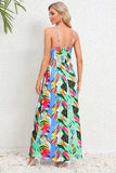 Printed Surplice Maxi Cami Dress - Trendsi - Flyclothing LLC