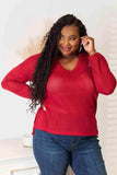 Culture Code Full Size Wide Notch Relax Top - Trendsi - Flyclothing LLC