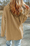 Pocketed Button Up Droppped Shoulder Jacket - Trendsi - Flyclothing LLC