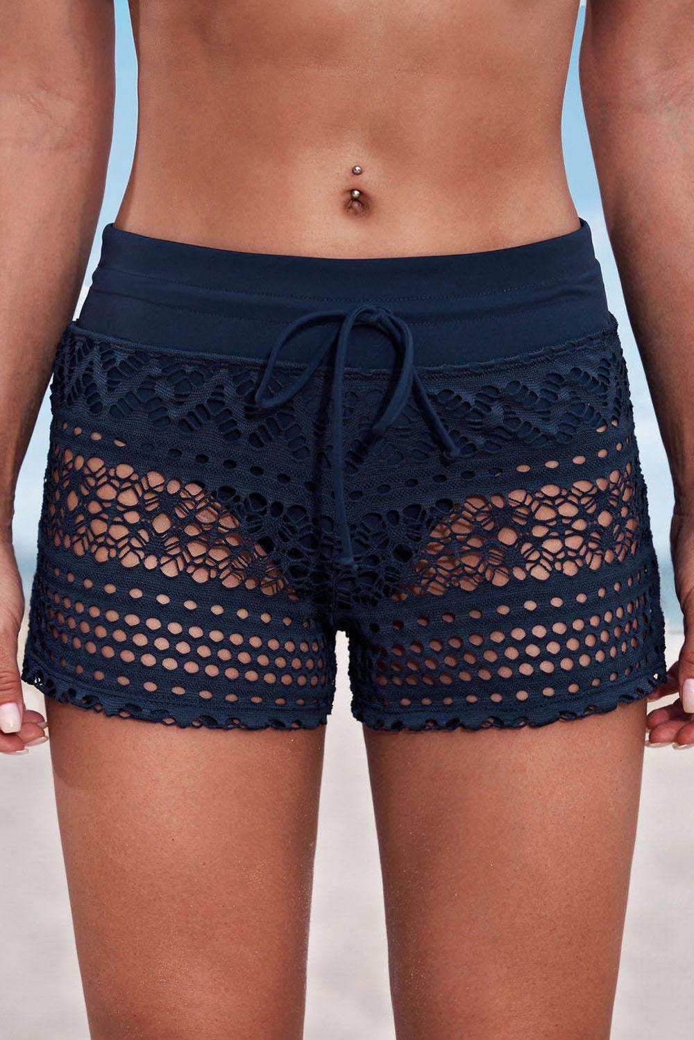 Full Size Drawstring Waist Swim Shorts - Trendsi - Flyclothing LLC