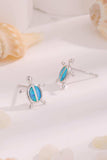 Opal Turtle 925 Sterling Silver Stud Earrings - Trendsi - Flyclothing LLC