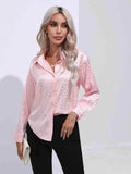 Printed Collared Neck Buttoned Shirt - Trendsi - Flyclothing LLC
