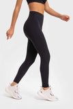 Highly Stretchy Wide Waistband Yoga Leggings - Trendsi - Flyclothing LLC