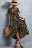 Floral Surplice Neck Tied Midi Dress - Trendsi - Flyclothing LLC