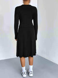 Rib-Knit Sweater and Skirt Set - Trendsi - Flyclothing LLC