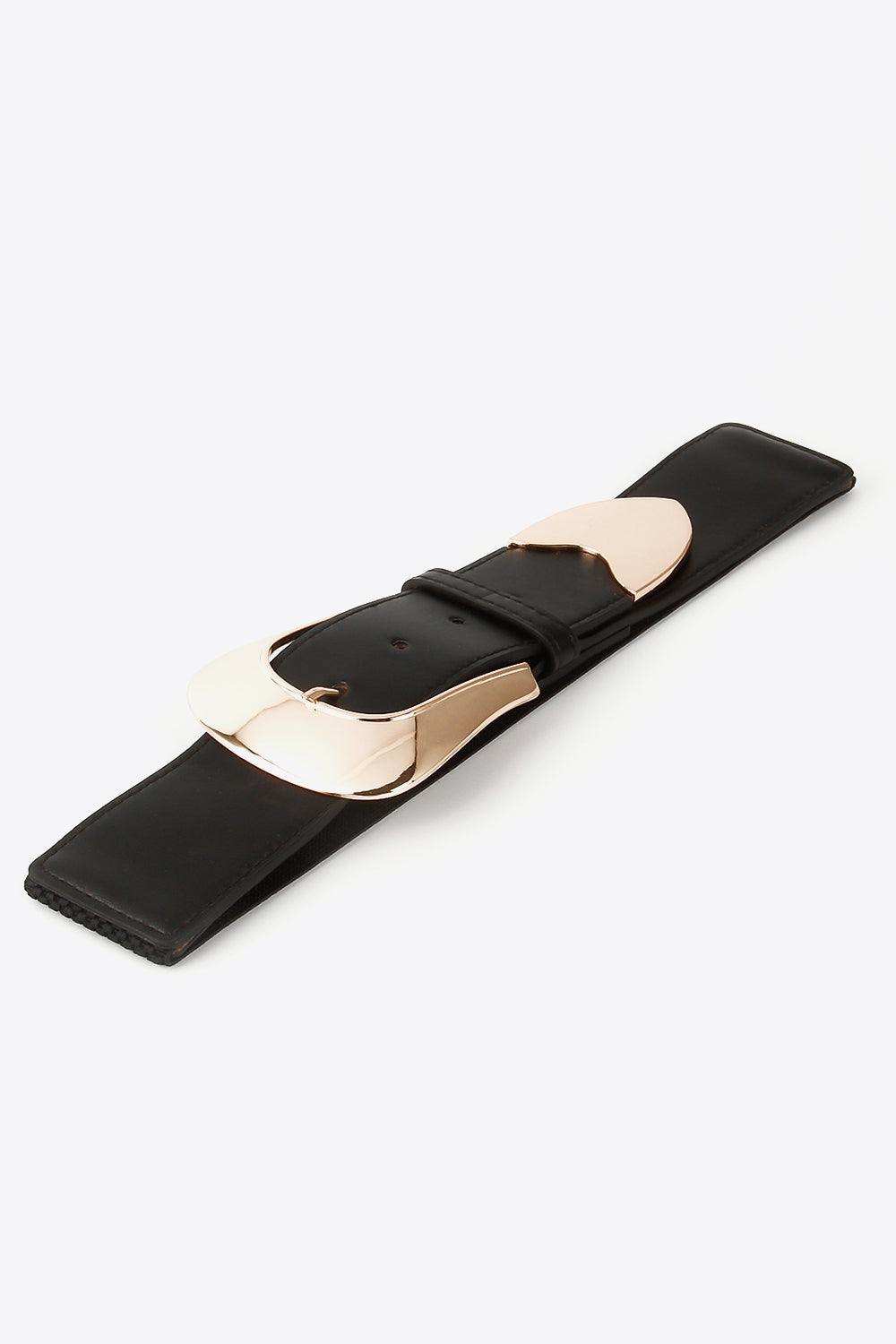 Elastic Wide PU Belt - Trendsi - Flyclothing LLC