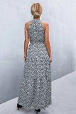 Printed Sleeveless Tie Waist Maxi Dress - Trendsi - Flyclothing LLC