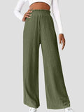 Ribbed High Waist Pants - Trendsi - Flyclothing LLC