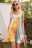 Tie-Dye Sleeveless Dress with Pockets - Trendsi - Flyclothing LLC