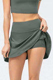 High Waist Wide Waistband Active Skirt - Trendsi - Flyclothing LLC