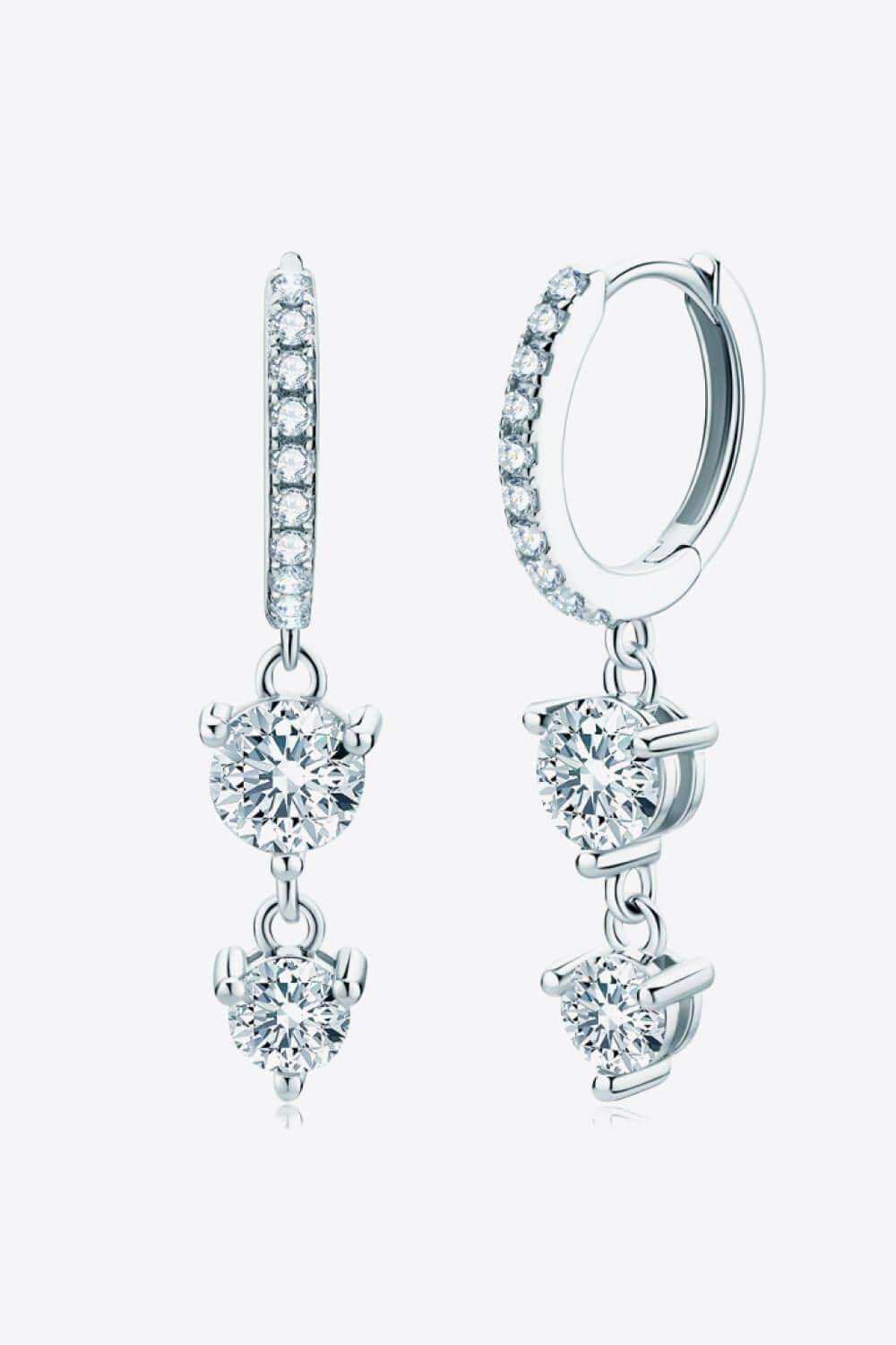 Be The One Moissanite Drop Earrings - Trendsi - Flyclothing LLC
