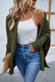Open Front Long Sleeve Cardigan - Trendsi - Flyclothing LLC