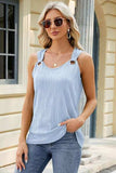 Round Neck Wide Strap Tank - Trendsi - Flyclothing LLC