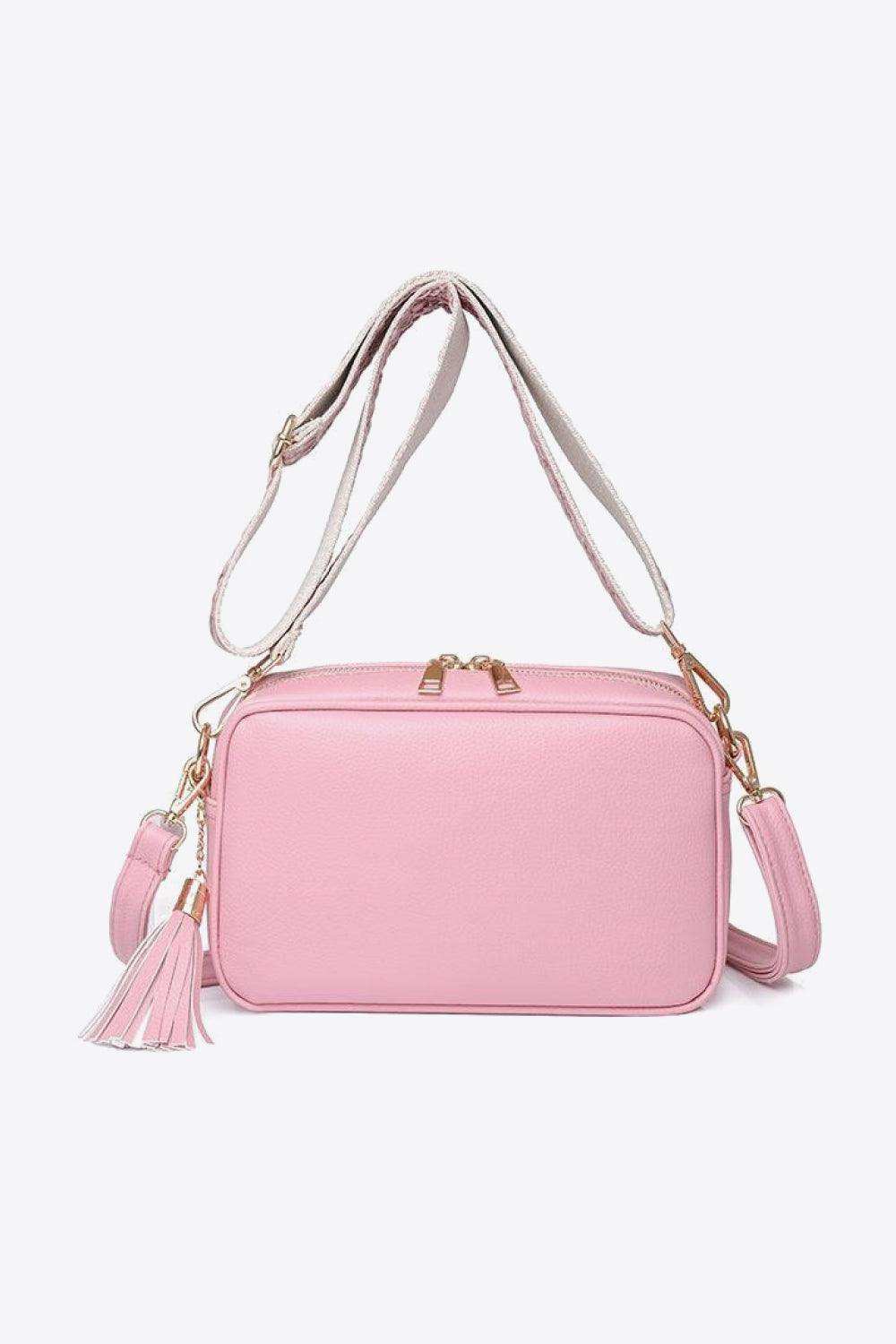 PU Leather Tassel Crossbody Bag - Trendsi - Flyclothing LLC