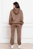 Drop Shoulder Long Sleeve Hoodie and Pants Set - Trendsi - Flyclothing LLC