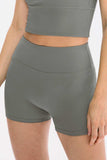 Slim Fit Wide Waistband Sports Shorts - Trendsi - Flyclothing LLC