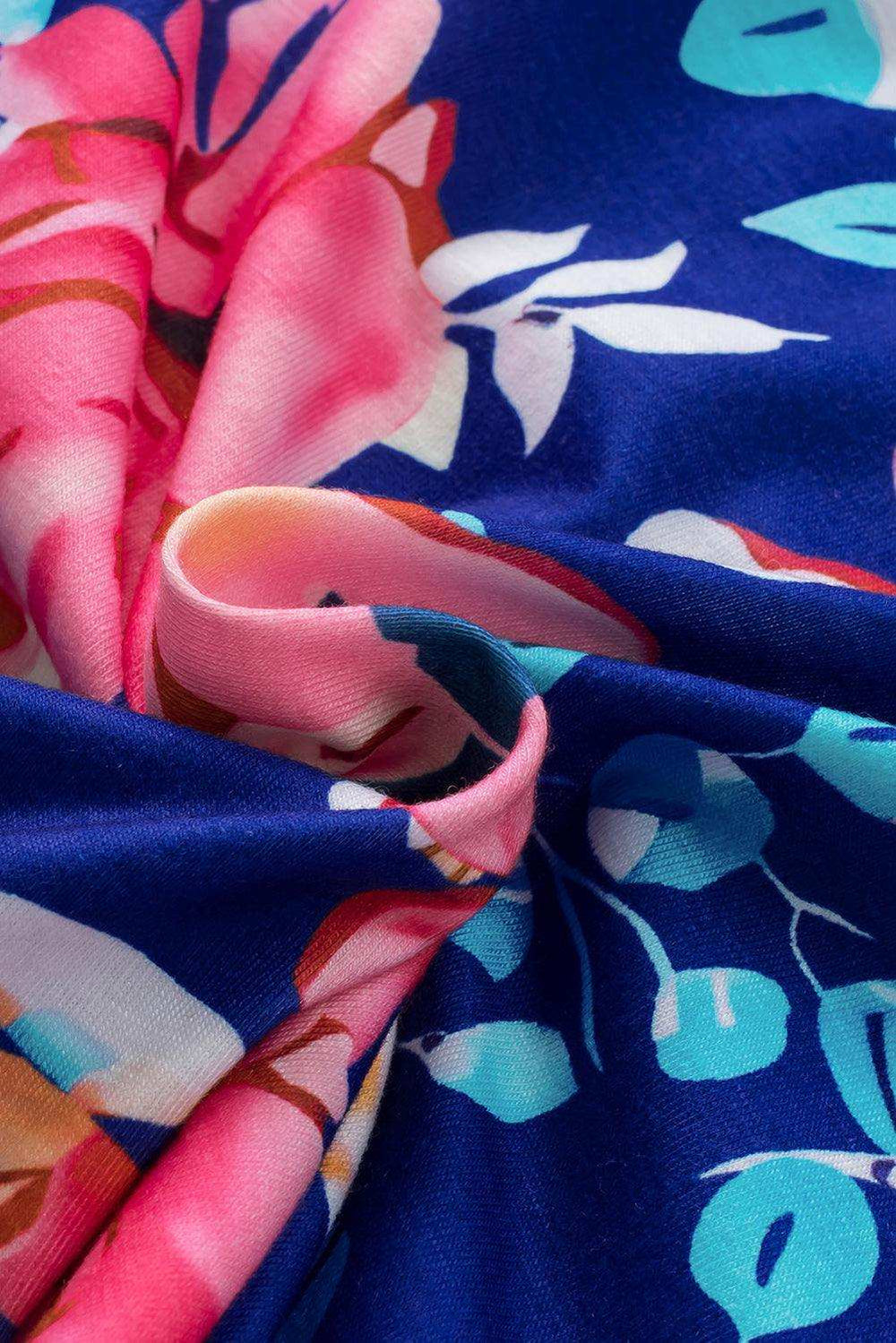 Floral Tied Mini Skirt - Trendsi - Flyclothing LLC