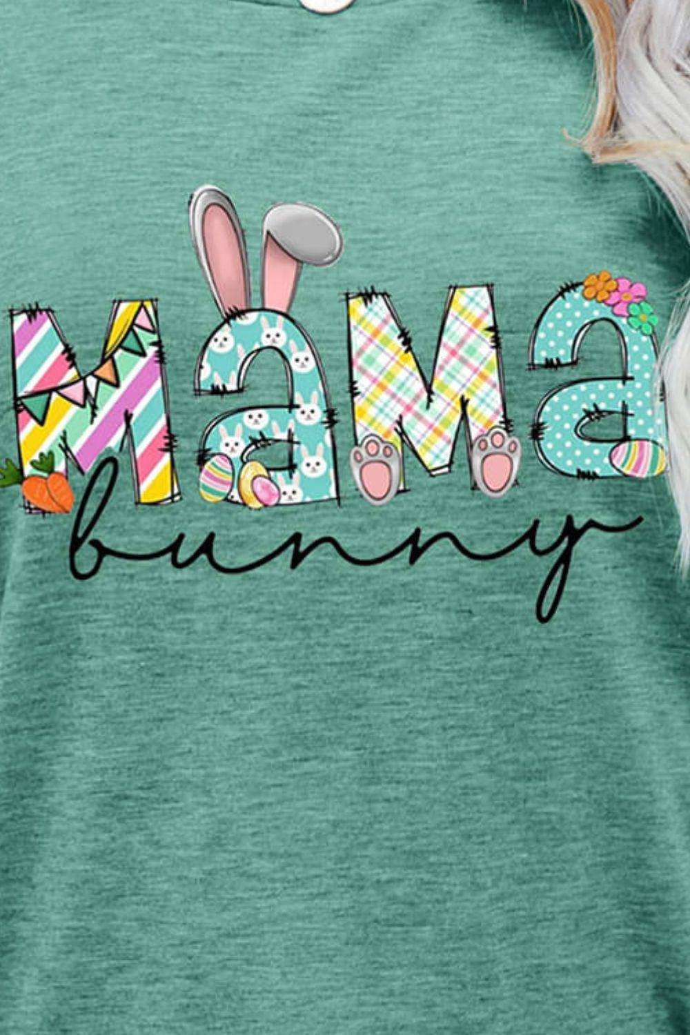 MAMA BUNNY Easter Graphic Tee - Trendsi - Flyclothing LLC