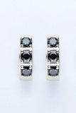 Inlaid Moissanite Huggie Earrings - Trendsi - Flyclothing LLC