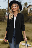 Textured Open Front Long Sleeve Cardigan - Trendsi - Flyclothing LLC
