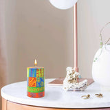 Single Boxed Hand-Painted Pillar Candle - Shahida Design - Nobunto - Nobunto - Flyclothing LLC