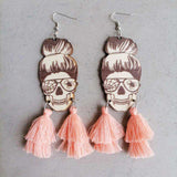 Spider Grandma Tassel Detail Dangle Earrings - Trendsi - Flyclothing LLC