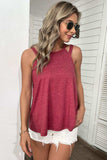 Cutout Round Neck Sleeveless Top - Trendsi - Flyclothing LLC