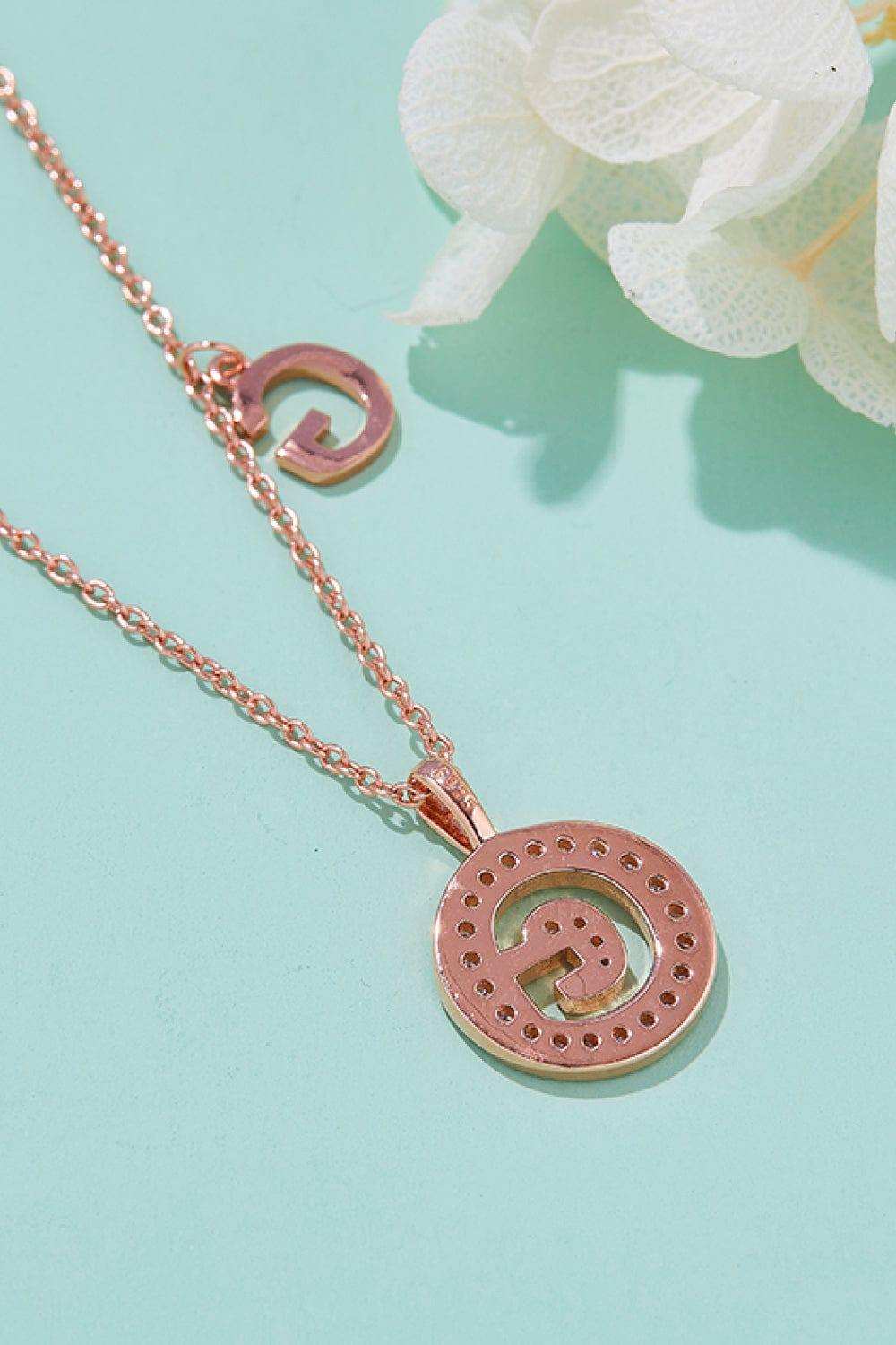 Moissanite A to J Pendant Necklace - Trendsi - Flyclothing LLC