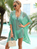 Side Slit Dolman Sleeve Cover-Up - Trendsi - Flyclothing LLC