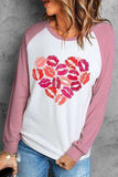 Lip Graphic Round Neck Long Sleeve T-Shirt - Trendsi - Flyclothing LLC
