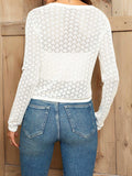 V-Neck Long Sleeve Buttoned Knit Top - Trendsi - Flyclothing LLC